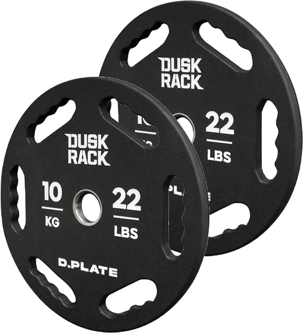 더스크랙 D plate 바벨 pev 중량 원판, 10kg, 2개, 무광블랙 - 쿠팡