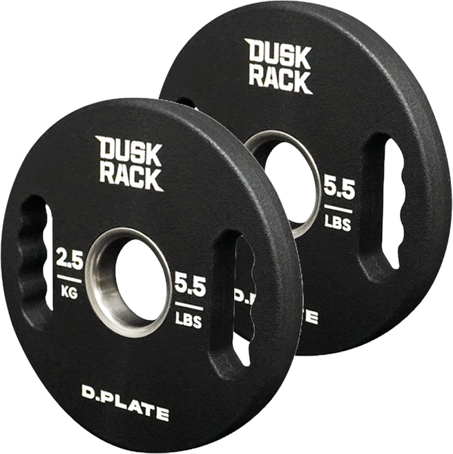더스크랙 D plate 바벨 pev 중량 원판, 2.5kg, 2개, 무광블랙