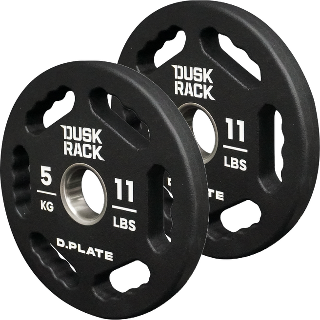 더스크랙 D plate 바벨 pev 중량 원판, 5kg, 2개, 무광블랙