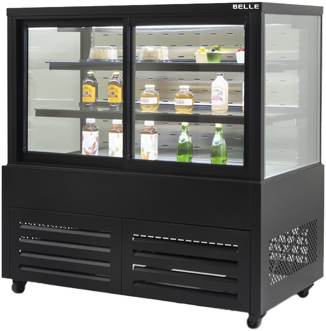 BELLE 프리미엄 쇼케이스 사각 앞문형 블랙 방문설치, JSF-900B