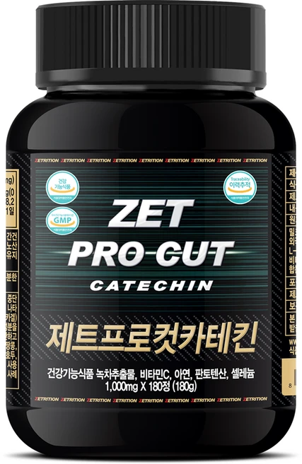 제트리션 제트프로컷카테킨 1000mg, 1개, 180정 - 쿠팡