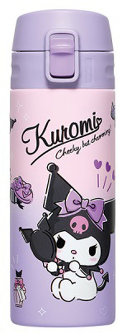 LocknLock 樂扣樂扣 三麗鷗角色彈蓋式保溫瓶, 1個, 酷洛米, 400ml