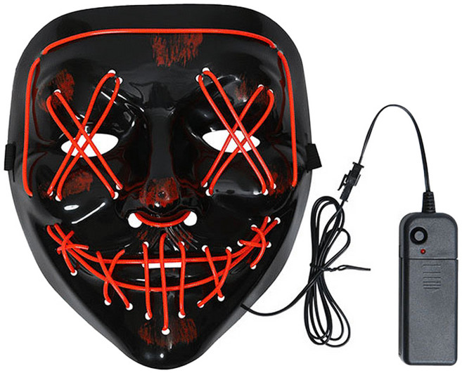 피앤비유니티 할로윈 LED가면, 04 LED델타가면 레드, 1개