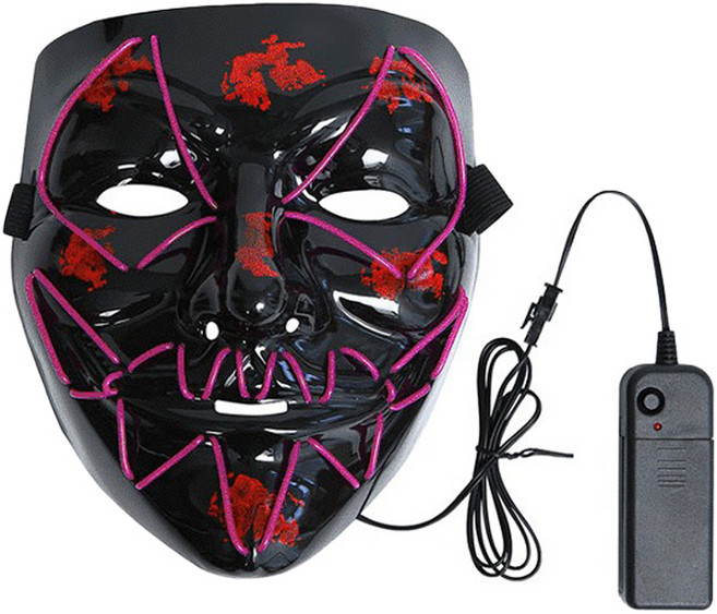 피앤비유니티 LED가면, 17 LED코스프레가면 보라, 1개