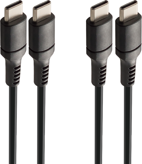 J-POWER Type-C to Type-C 傳輸線 支援三星Galaxy全系列及iPhone 15 100W超高速充電線, 黑色, 2m, 2個