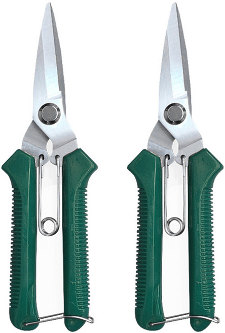 월드크린 다목적 전지가위 그린, 2개