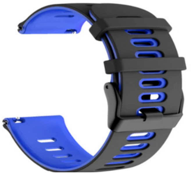 오와이규 데일리 갤럭시워치 스트랩 20mm, 흑/청 + 블랙버튼, 1개