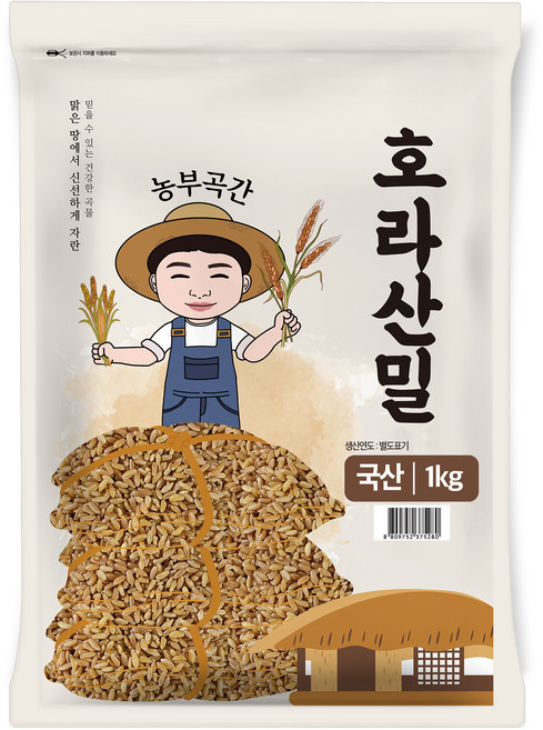농부곡간 국내산 호라산밀, 1kg, 1개