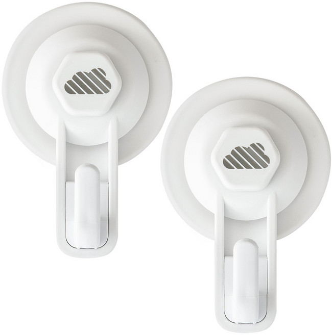 리틀클라우드 강력 접착 욕조걸이 훅 세트, 화이트, 2개