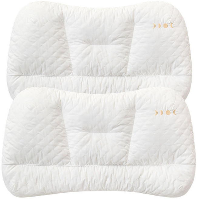 수면공감 뉴 라운드형 우유 라텍스 기능성 경추베개, 화이트, 2개