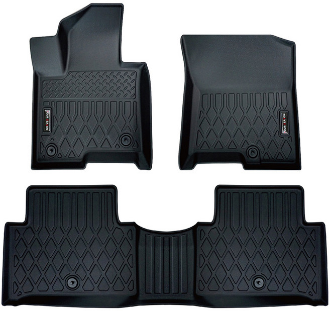 포시즌카매트 TPE 3D 카매트 3종 세트, 아이오닉5 2021, 블랙