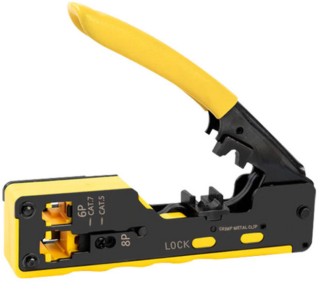 LAN Star EZ穿透式水晶頭網路壓接鉗 LS-68PN 6P6C / 8P8C / CAT5E / 6 / 7, 133mm, 1個