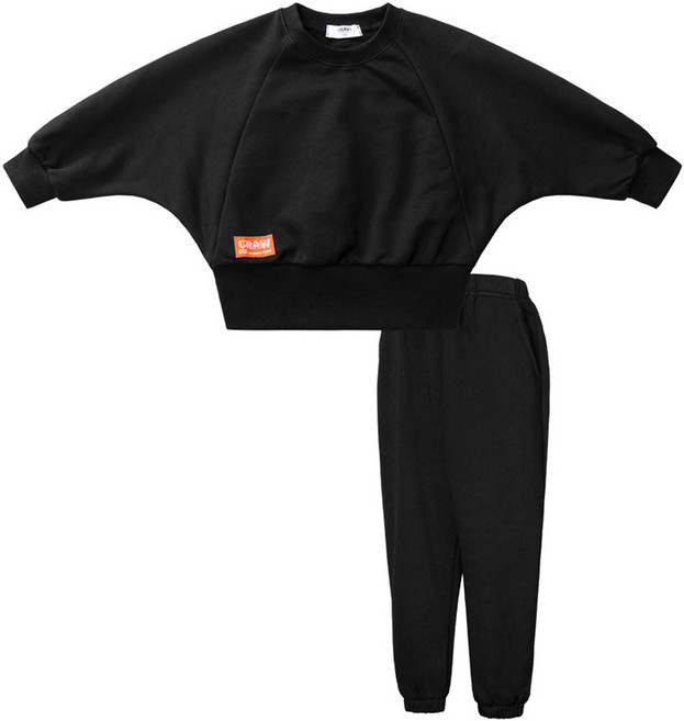 Uravi 童款棉質飛鼠袖長袖上衣+長褲組