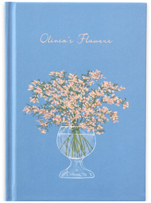 모노라이크 올리비아 플라워스 양장 라인 노트, Blue, 1개