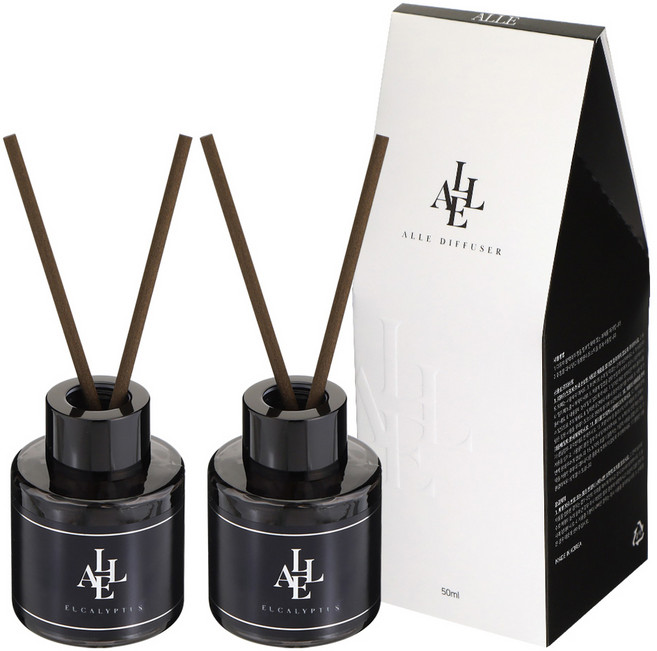 알레 블랙 디퓨저, 유칼립투스, 50ml, 2개
