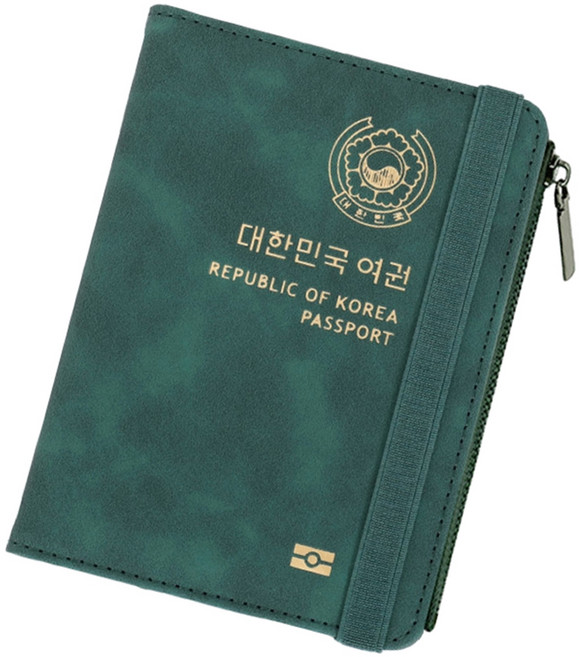 아펙토 RFID차단 지퍼형 밴딩 여권지갑