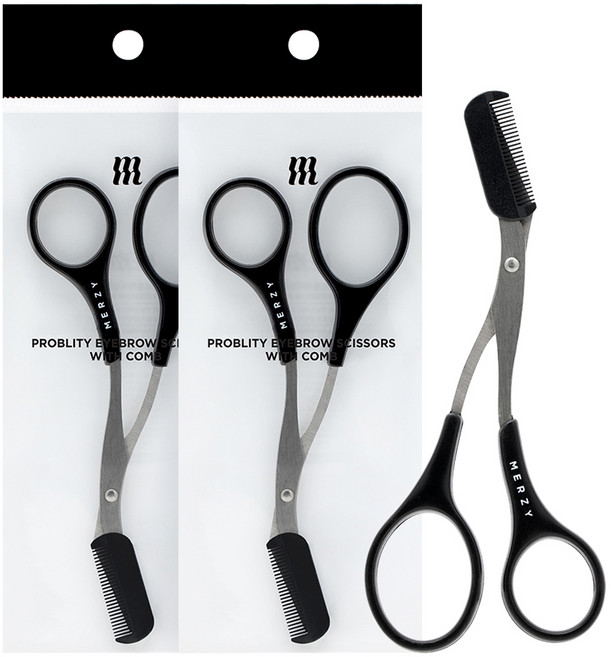 머지 프로빌리티 눈썹 숱 가위, 2개, 혼합색상