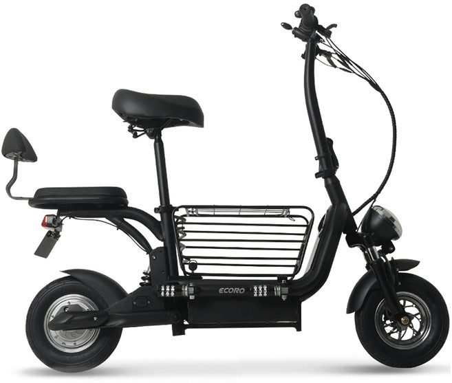 에이유테크 미니 전동스쿠터 48V 10Ah 고객직접설치, 블랙, 1개, 에코로 K5