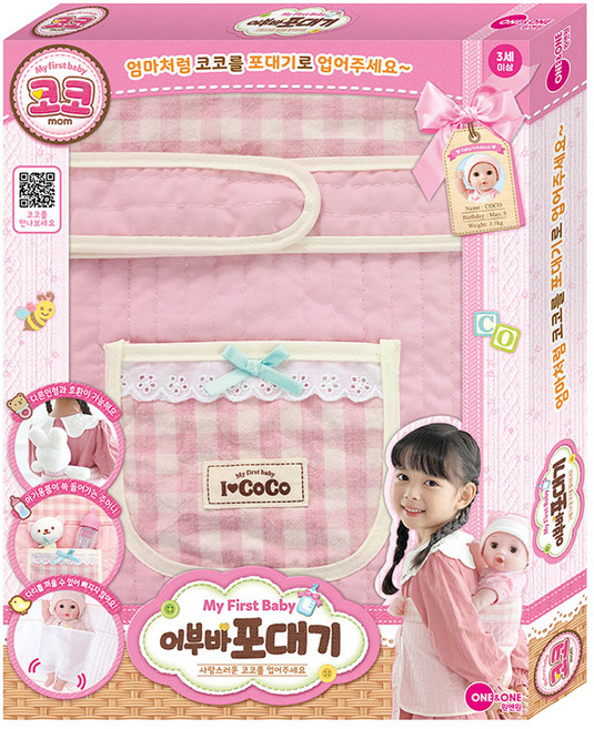 원앤원 코코 어부바 포대기, 혼합색상, 1개