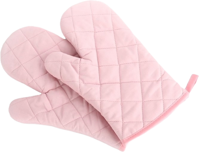 씨오브비 가정용 두꺼운 베이킹 주방 오븐장갑, 핑크, 2개