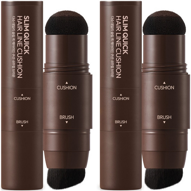 다슈 데일리 슬림 퀵 헤어라이너 쿠션 2.5g, 내추럴 브라운, 2개