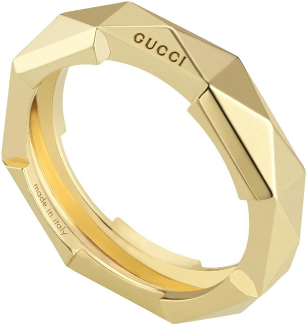 구찌 여성용 링크 투 러브 스터드 링 18K 반지 YBC662188001