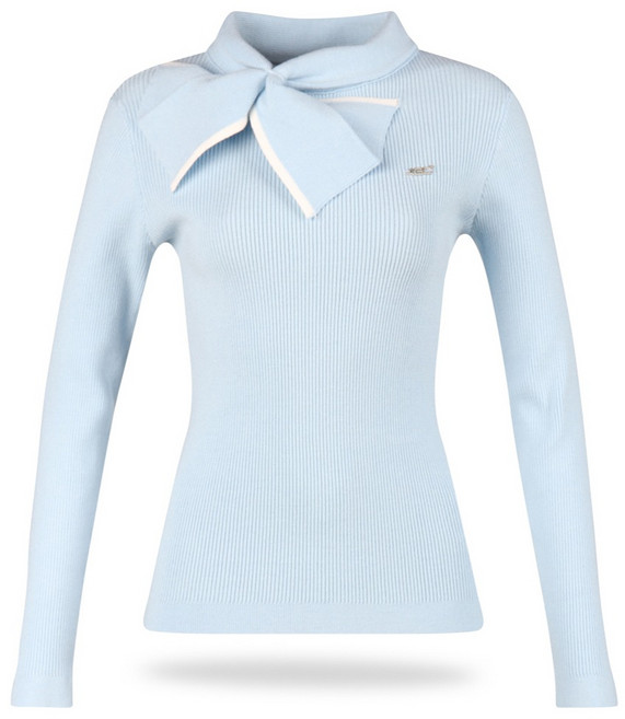 럭스골프 여성용 430골프 리본 리브 긴팔 니트셔츠 LB4A634W
