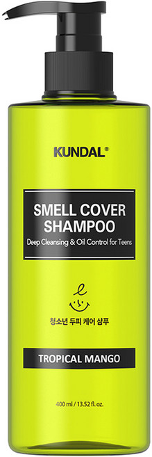 KUNDAL 昆黛爾 青少年頭皮護理洗髮精 熱帶芒果香, 400ml, 1瓶