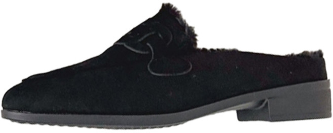 콤마슈 여성용 따뜻한 겨울 털 뮬 블로퍼 KY362