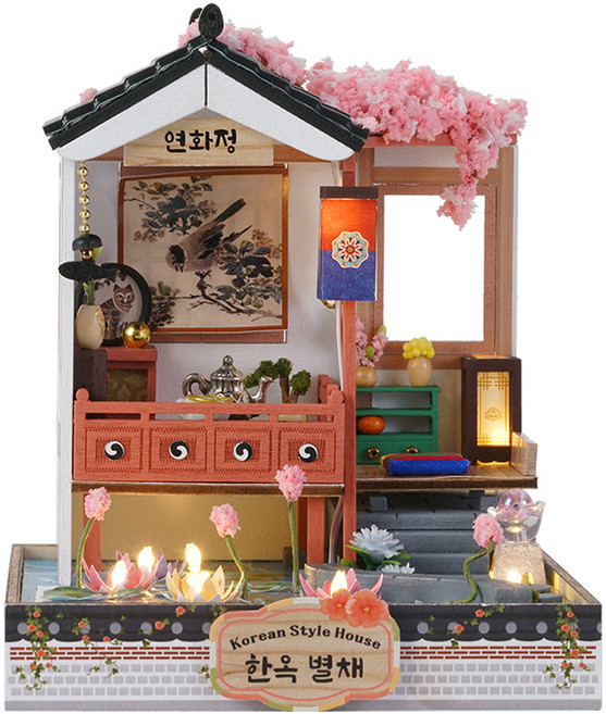 아디코 DIY 미니멀 룸 만들기 세트 한옥 별채, 혼합색상, 1세트