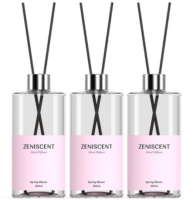 제니센트 무드 디퓨저, 스프링 블룸, 500ml, 3개