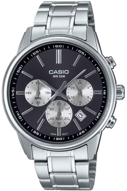 CASIO 卡西歐 男款三眼經典計時金屬腕錶 MTP-E510D-8AV