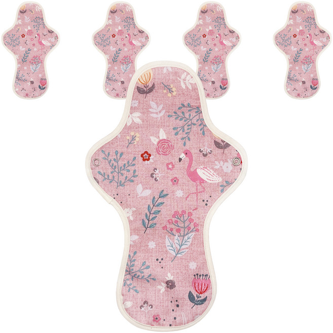 이채 순면 날개형 생리대 핑크코이, 1개, 5매입, 대형