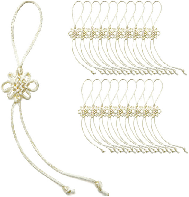 인디케이 설백색 전통 매듭끈, 20개