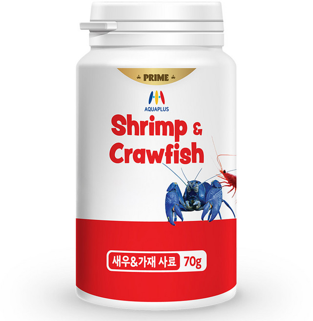 아쿠아플러스 프라임 새우&가재 사료, 70g, 1개