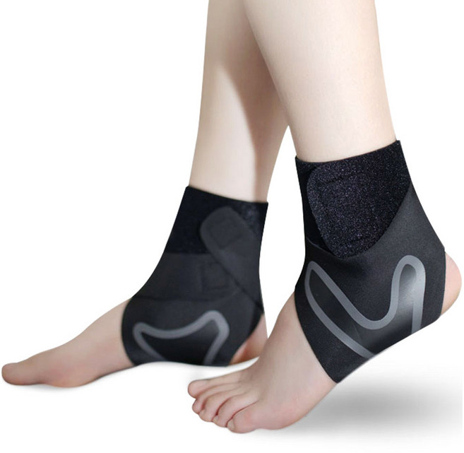 톨스토이 스포츠 헬스 조깅 러닝 발목보호대 좌우 세트, 블랙, 1세트