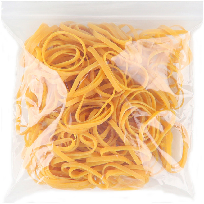 유니아트 7000 고무줄 7cm x 5mm, 노랑, 1개