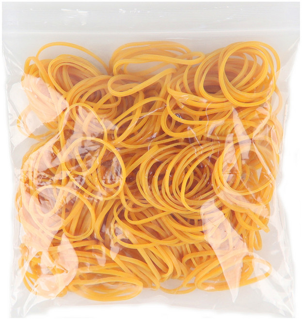 유니아트 7000 고무줄 7cm x 3mm, 노랑, 1개