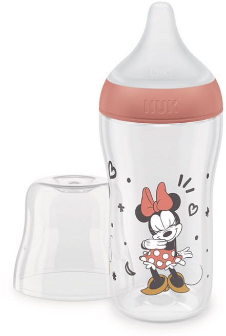 NUK Perfect Match 奶瓶 + M號奶嘴組, 迪士尼米妮, 260ml, 1套