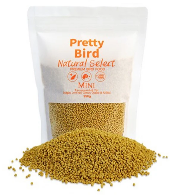 프리티버드 조류 프리미엄 네츄럴 셀렉 미니 사료, 350g, 1개 - 쿠팡