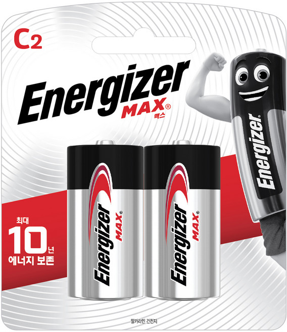 에너자이저 맥스 C형 건전지, 2개입, 1개
