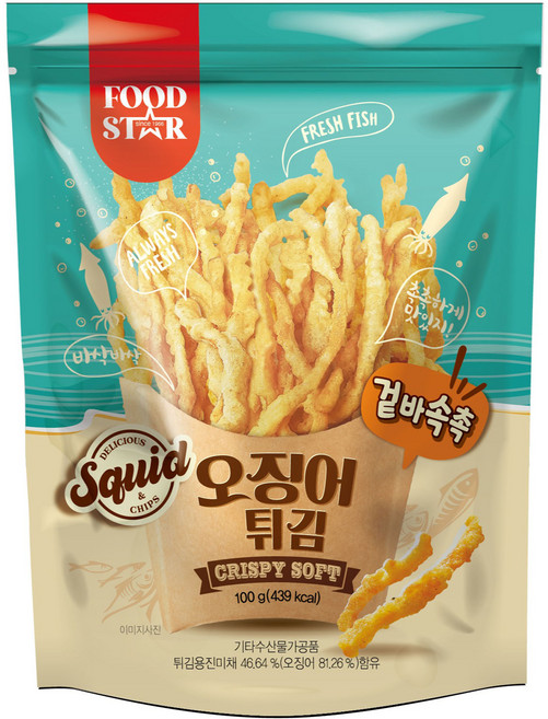 foodstar 炸魷魚絲, 1包, 100g