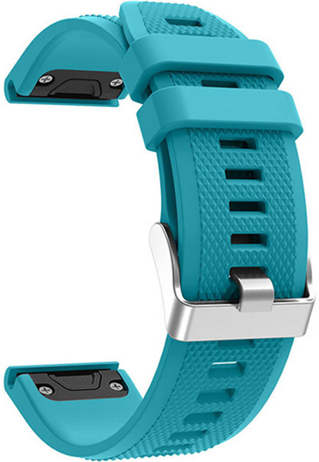 파이네스트원 가민 피닉스 8 / 피닉스 E 싱글 패턴 실리콘 스마트워치 스트랩 22mm, 스카이 블루, 1개