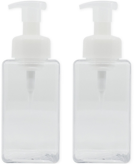 뉴앤룩 디스펜서 핸드워시 거품용기 450ml, 투명, 2개