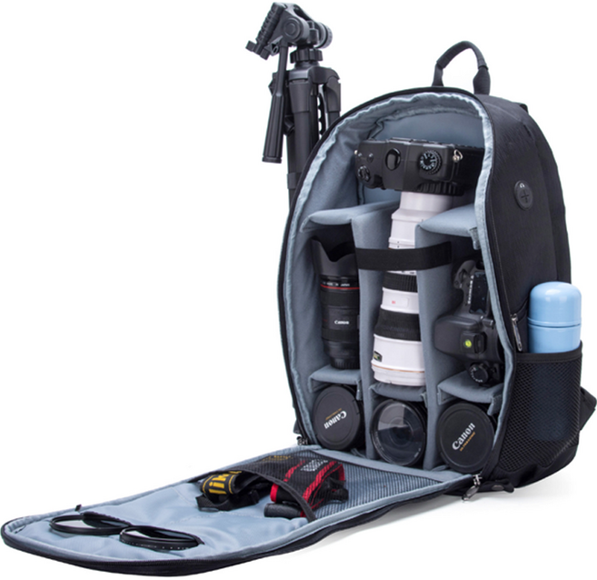 파이네스트원 프리미엄 카메라 백팩 32 x 46 x 18 cm, 그레이 블랙, 1개