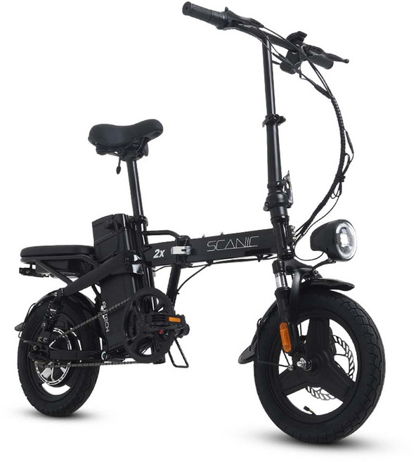 에이유테크 스카닉 2X 초소형 전기자전거 48V 12.5A, 블랙, 스틸