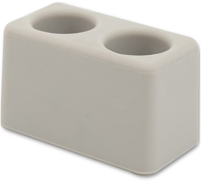 뉴앤룩 실리콘 칫솔 꽂이 2구, 화이트그레이, 1개