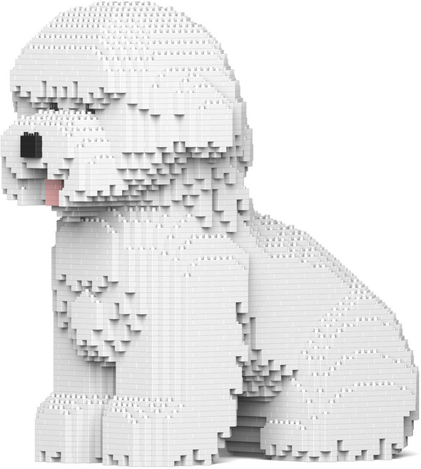 JEKCA 앉은 비숑 프리제 강아지 블럭 S, 혼합색상, 1개