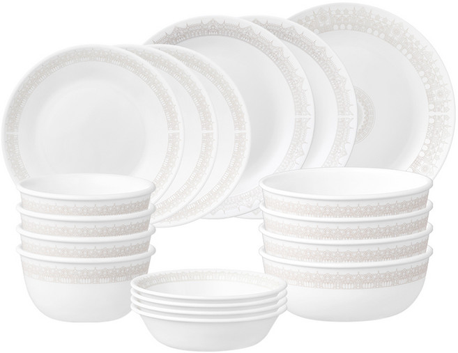 코렐 원형 4인 홈세트 18p, 혼합색상, 식기 18p, 1세트