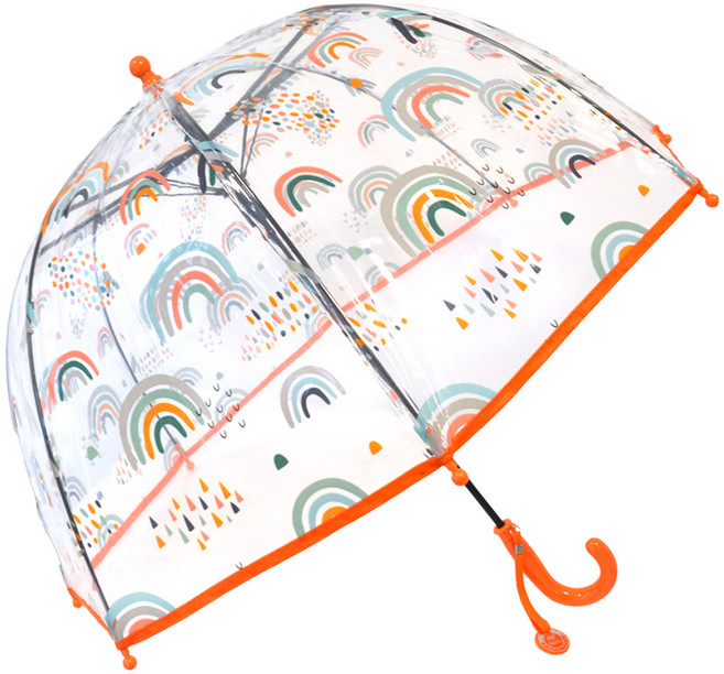 에스케이아이앤디 유아동 투명 무지개 돔형 우산